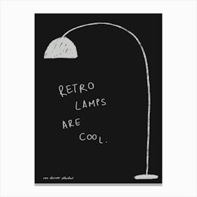 Retro Lamps are Cool Print 2 Canvas Print