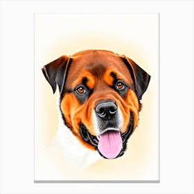 Rottweiler Illustration dog Canvas Print