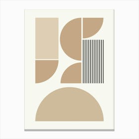 Mid Century Boho Neutral Art Print Canvas Print