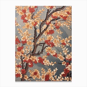 Pussywillow Vintage Autumn Tree Print  Canvas Print