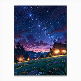 Night Sky Anime aesthetic 14 Canvas Print