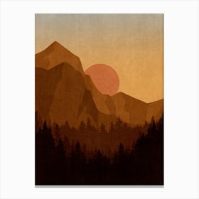 Sunset In The Mountains 14 Canvas Print