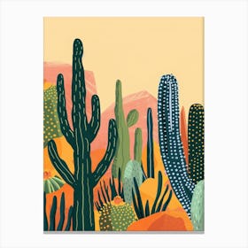 Austrocylindropuntia Subulata Minimalist 2 Canvas Print