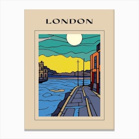 Minimal Design Style Of London, United Kingdom 1 Poster Canvas Print