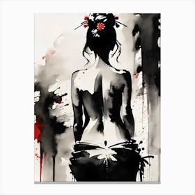 Japanese Woman Art Canvas Print