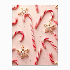 Christmas Candy Canes Canvas Print