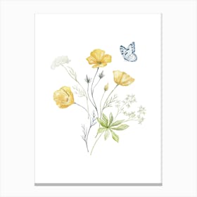 Yellow Poppies 3 Canvas Print