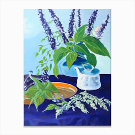 Anise Hyssop Spices And Herbs Oil Painting 1 Canvas Print