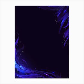 Blue Feathers Wallpaper Canvas Print