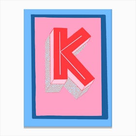 K Canvas Print