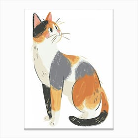 Turkish Van Cat Clipart Illustration 7 Canvas Print