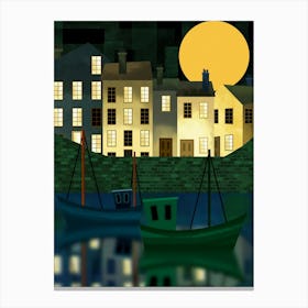 Harbour at Night Canvas Print