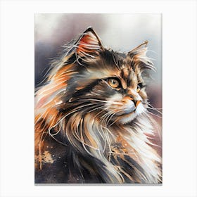 Portrait Of A Cat animal Canvas Print