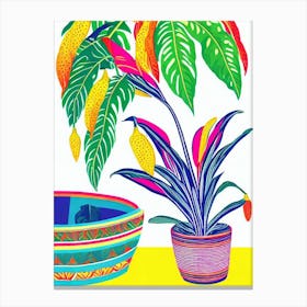 Banana Plant Eclectic Boho Canvas Print