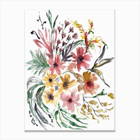 Wild Flowers Abstract Canvas Print