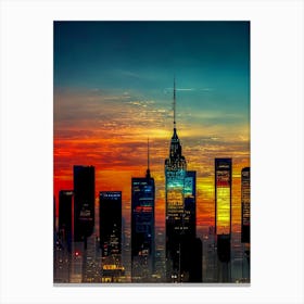 New York City Skyline Usa Canvas Print