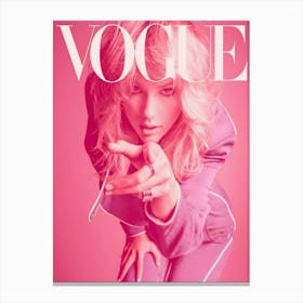 Taylor Swift Era S Tour Pink Vogue Cover Canvas Print