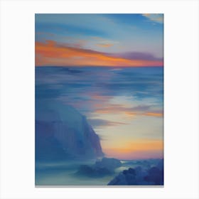 Sunset Over The Ocean 6 Canvas Print