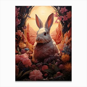 Rabbit In The Forest Canvas Print