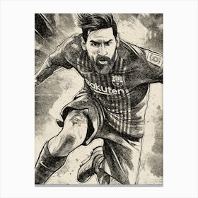 Messi Art Canvas Print