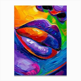 Colorful Lips Canvas Print