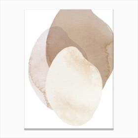 Beige Watercolor Painting Canvas Print