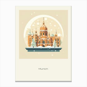 Munich Germany Snowglobe Poster Canvas Print