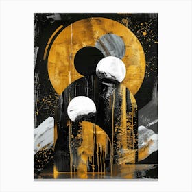 Black And Gold 103 Canvas Print