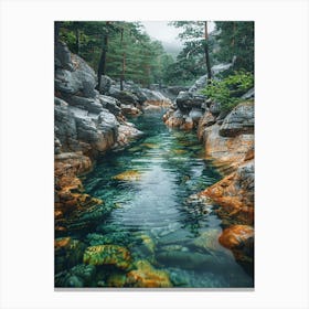 River In The Forest Canvas Print