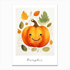 Friendly Kids Pumpkin 1 Poster Canvas Print