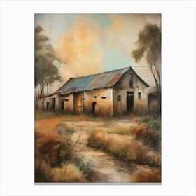 A wall artwork dating back to the year 1960, with all the details and colours. The farm is from an old oil painting, with faded oil colours.3 Canvas Print