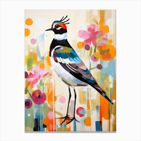 Bird Painting Collage Lapwing 1 Canvas Print