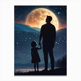 Moonlight-Happy Father’s Day Canvas Print