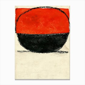 Red And Black Bowl Canvas Print