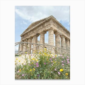 Segesta Temple, Sicily - Ancient Roman Architecture Photo Art Print - Italy Travel Photography Canvas Print
