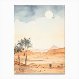 Watercolour Of Sharm El Sheikh   Sinai Peninsula Egypt 3 Canvas Print