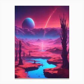 Space Landscape 1 Canvas Print