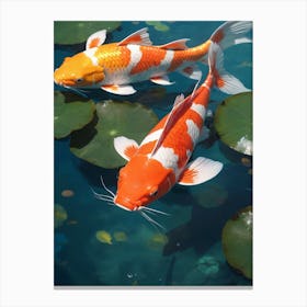Koi Fish Painting (31) Canvas Print