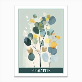 Eucalyptus Tree Illustration Flat 2 Poster Canvas Print