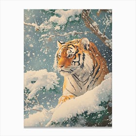 Stunning Tiger In The Snow 3 Stampe su tela