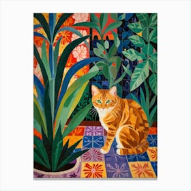 Cat In The Garden 7 Canvas Print