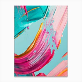 Abstract pink turquoise Canvas Print