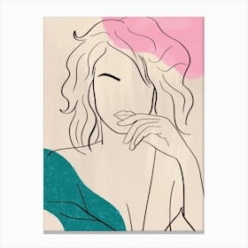 Illustration Of A Woman Canvas Print