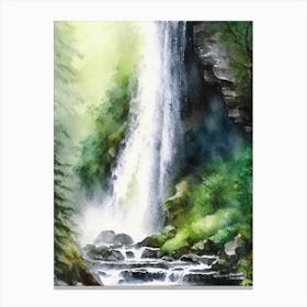 Torc Waterfall, Ireland Water Colour  (3) Canvas Print