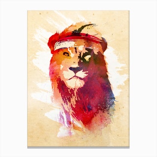 Gym Lion Canvas Print
