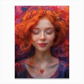 Girl With Red Hair 4 Canvas Print