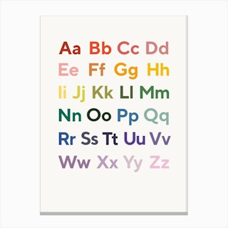 Rainbow Alphabet Canvas Print
