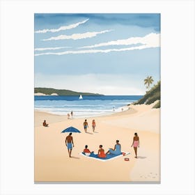 People On The Beach Painting (59) Canvas Print