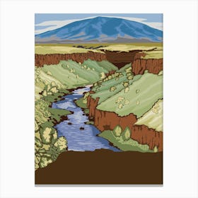 New Mexico Travel Poster Landscape Canvas Print