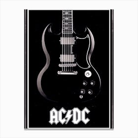 Ac/Dc Guitar Canvas Print